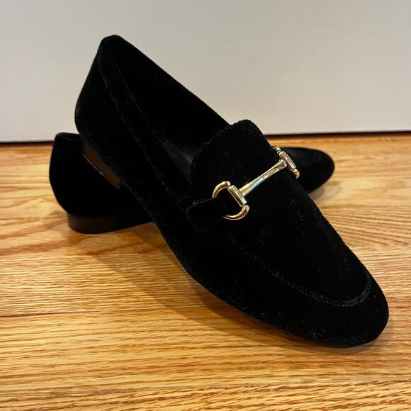 J.Crew Velvet Black Loafers Holiday Christmas Classic Quiet Luxury Preppy Size 5 - Picture 3 of 7
